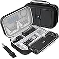 Mooroer Steam Deck Case, 2024 Upgrade Steam Deck Carrying Case, Large Capacity Storage Case for Steam Deck/Steam Deck OLED Console & Accessories, Built-in AC Adapter Charger Storage, Black