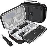 Mooroer Steam Deck Case, 2024 Upgrade Steam Deck Carrying Case, Large Capacity Storage, Built-in AC Adapter Charger Storage, Black
