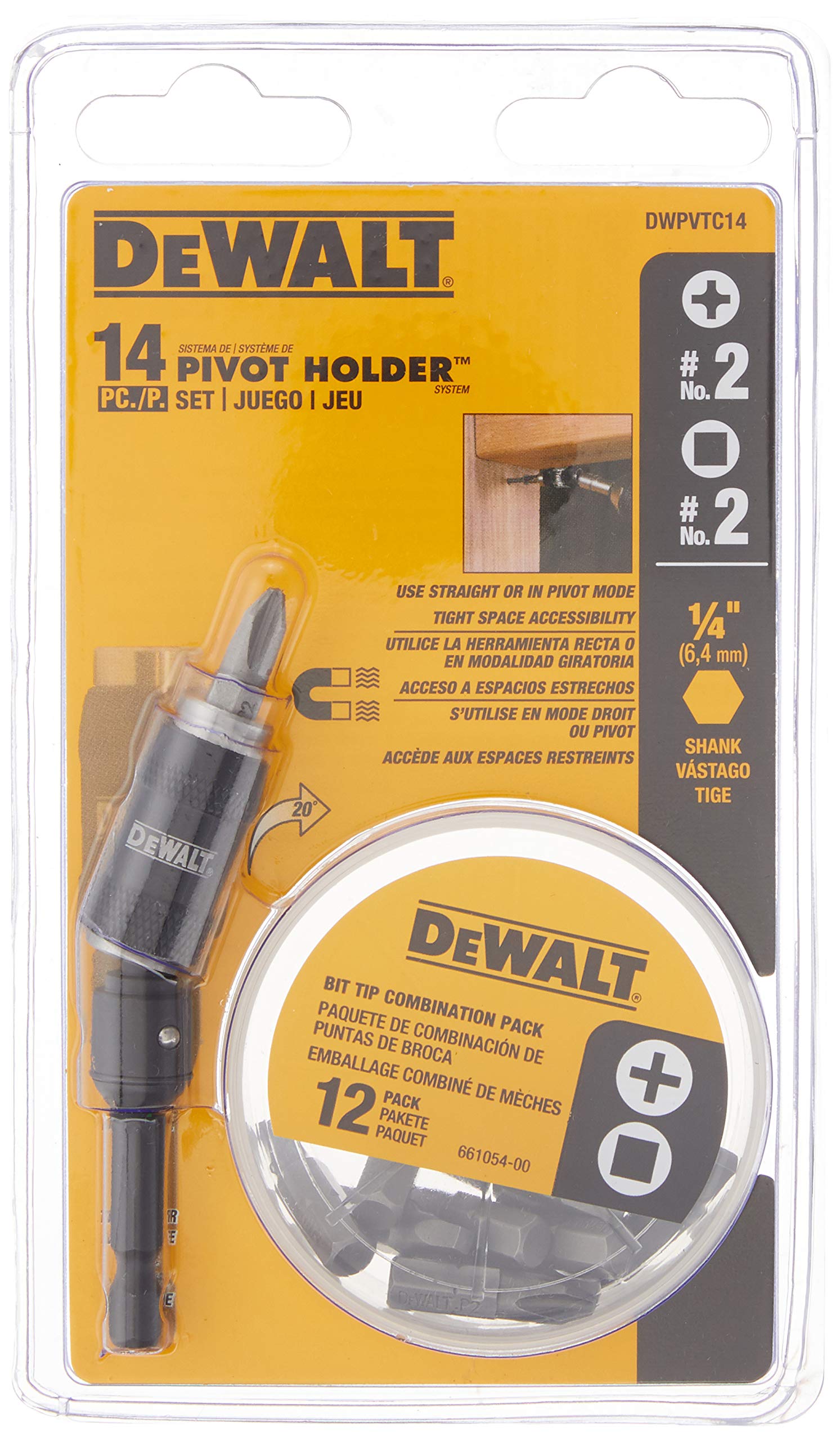 DEWALT Pivot Bit Holder Set, 14Piece (DWPVTC14) Buy Online in United