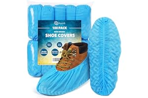 squish Shoe Covers Non Slip, 100 Pack(50 Pairs) Thick Extra Disposable Boot Covers Slip Proof Shoe Cover for Indoors Recyclab
