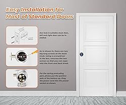 Keypad Door Knob Lock, Keyless Entry Door Lock with