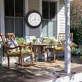 Crosstime Outdoor Clock 12 Inch Bronze Waterproof Thermometer Wall Clock view 2