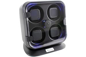 Versa Quad Watch Winder with Light in Black - Independently Controlled Settings - 12 Direction and Timer Settings - Adjustable Watch Pillows - Plenty of Space for Large Watches - No Magnetization