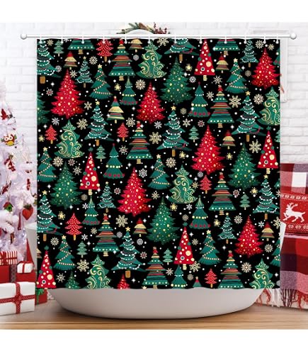 Lunarable Duschvorhang Avocado-Blätter Design – Stoff, Wasserabweisend, 175x213 Cm | Mit 12 Haken