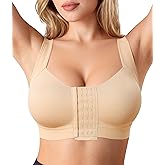 BRABIC Front Closure Post Surgery Compression Bras for Women Mastectomy Bra with Adjustable Straps Wirefree Bra