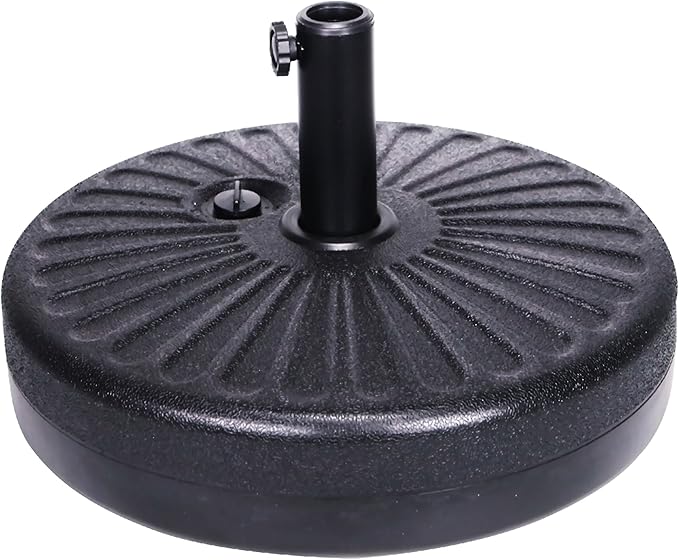 Amazon Com Grand Patio Umbrella Base Eco Friendly Hdpe Fabric Fill With Water 50lbs Umbrella Stand Pole Holder For Garden Lawn Poolside 20 Inch Black Garden Outdoor