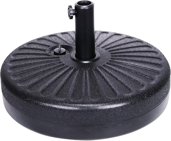 Amazon Com Grand Patio Umbrella Base Eco Friendly Hdpe Fabric Fill With Water 50lbs Umbrella Stand Pole Holder For Garden Lawn Poolside 20 Inch Black Garden Outdoor