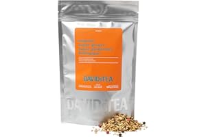 DAVIDsTEA Organic Super Ginger Loose Leaf Tea, Premium Caffeine-Free Ginger Tea with Rooibos and Peppercorns, 4 oz / 113 g