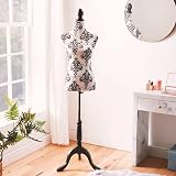 Beautify BTFY Mannequin Female Dressmaker Dummy UK Size 8/10 Damask view 3