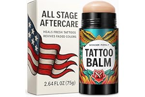 WONDER FAMILY Tattoo Balm Stick – Maximum Strenght Tattoo Aftercare Healing Ointment – Travel Size Deluxe Tattoo Butter Moisturizer & Tattoo Numbing Cream, Lotion, Glide Alternative, Tattoo Care Supplies