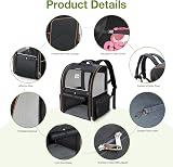 Lekesky Large Cat Carrier Backpack Expandable Pet Carrier for Dogs Cats up to view 8