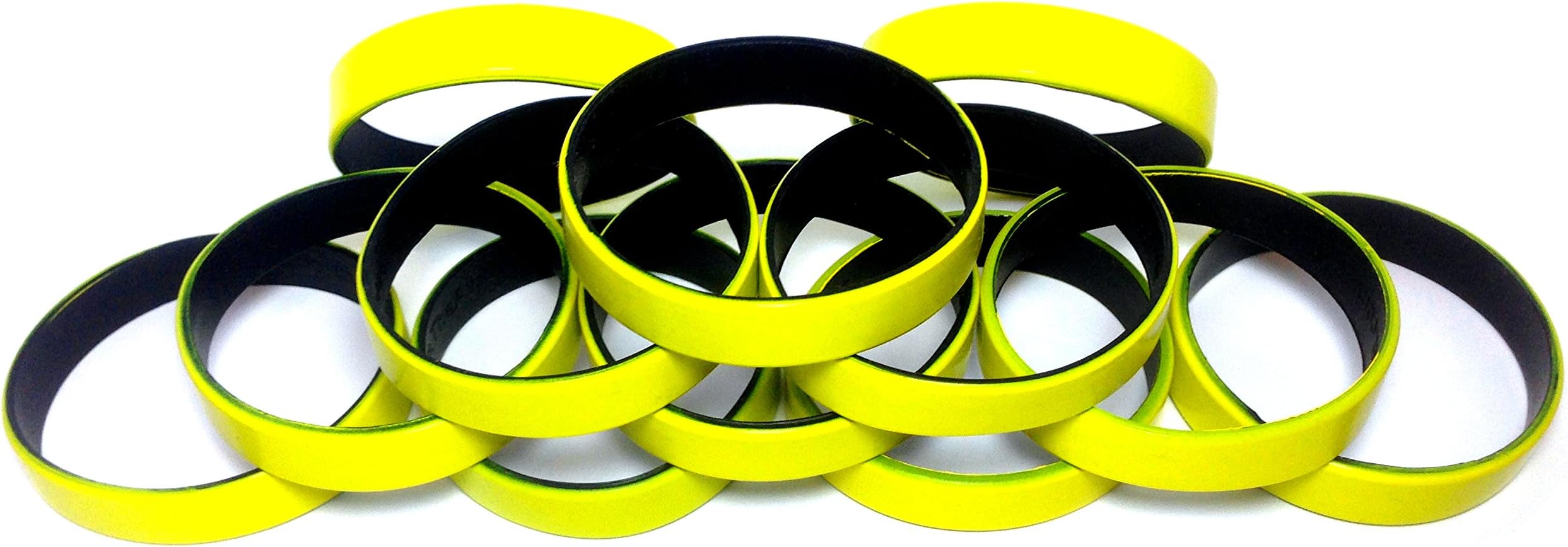 TheAwristocrat_USA Company_1 Dozen Multi-Pack Blank Wristbands Bracelets Silicone Rubber - Select from a Variety of Colors