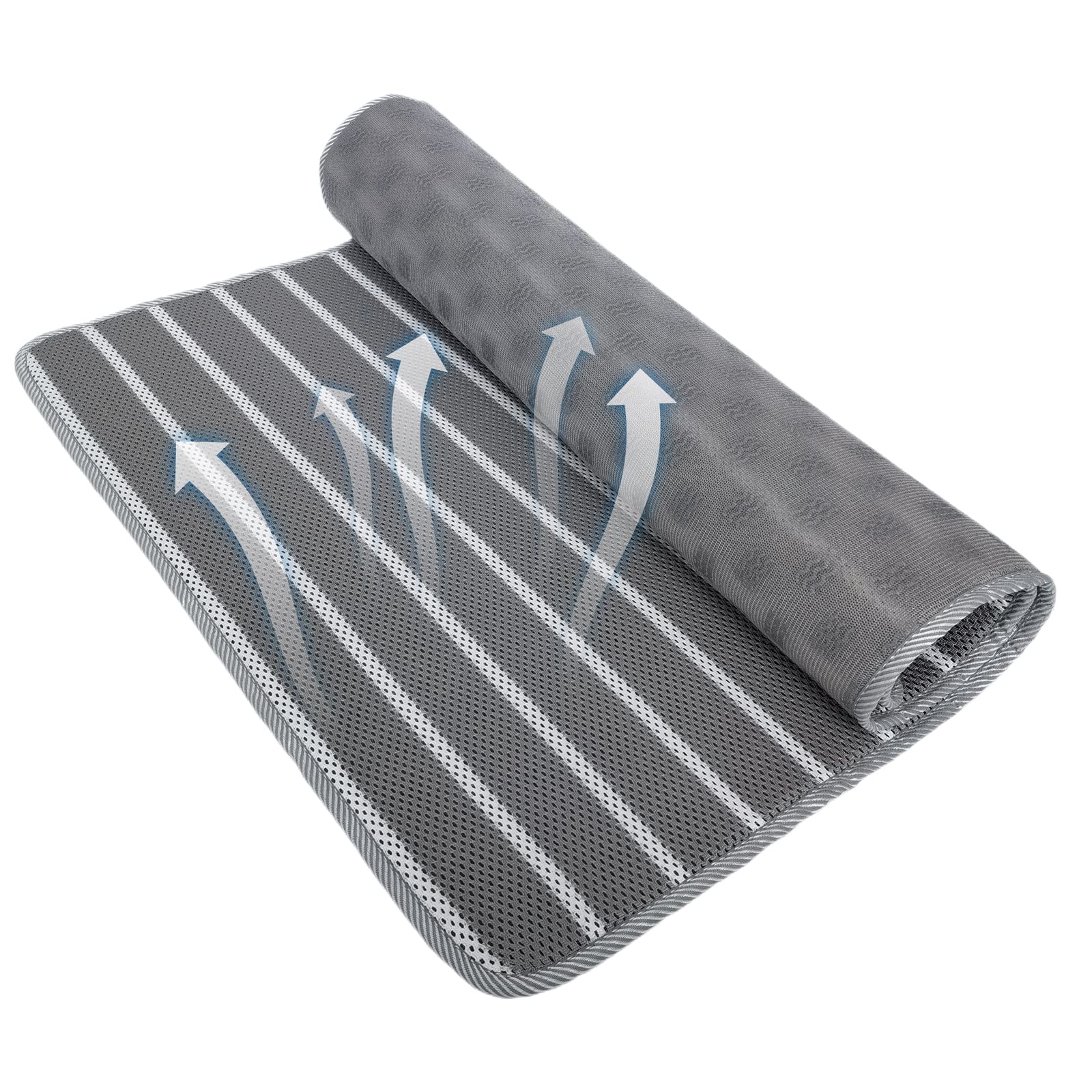 Photo 1 of REEZEIVI Breathable Mesh Dog Crate Mat with Anti-Slip Bottom, 3D Air Mesh Pet Crate Pad, Non-Stuffy Dog Sleeping Mat, Machine Washable (22X16)