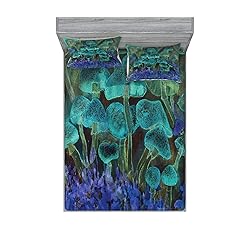 Ambesonne Psychedelic Fitted Sheet & Pillow Sham