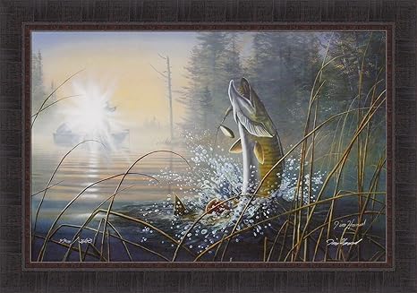 picture Musky Painting waking the giant by jim hansel 24x34