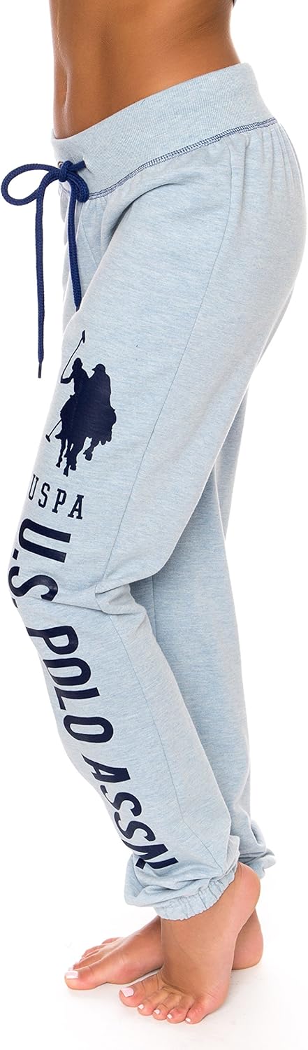 U.S. Polo Assn. Essentials Womens French Terry Jogger Lounge Sleep Sweatpants Pajamas: Clothing