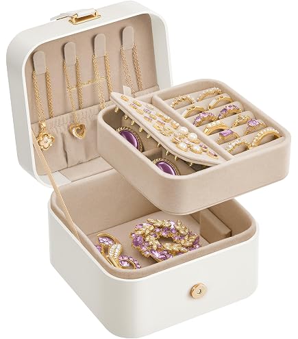 Bestbling Bling Crystal Leather Jewelry Box - Portable Travel Case For Rings, Earrings, Necklaces (Silver) - View #9