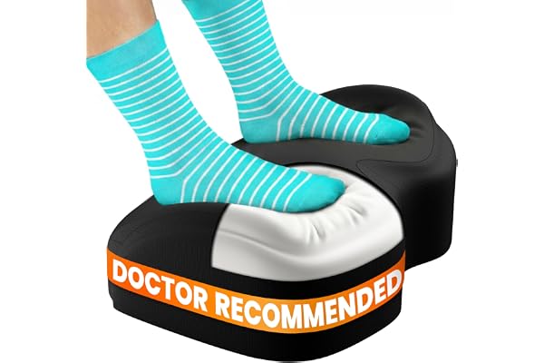 Everlasting Comfort Foot Rest for Under Desk at Work - Memory Foam Office Foot Stool & Under Desk Footrest Leg Elevation Pill