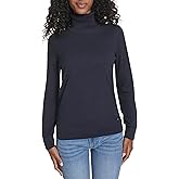 Tommy Hilfiger Womens Cotton Lightweight Turtleneck Sweater
