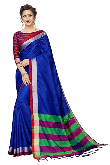 Womens Matka Silk Saree With Blouse Piece(MatkaSilkVariation)