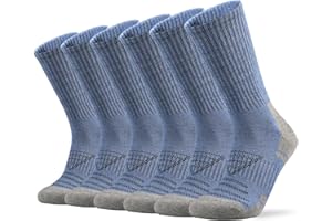 Ortis Men's Cotton Cushion Crew Socks Moisture Wicking Breathable Thick Warm Thermal for Athletic Heavy Duty Work Boot