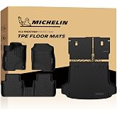 Michelin Vehicle Mats for 2023-2027 Honda HR-V LX/EX-L/Sport Gas &amp; Hybrid | Fit 2025-2026 Acura ADX, without Premium Audio System, All-Weather Custom Fit Floor Mats&amp;Backrest/Trunk Liner, 6 PCS, Premier