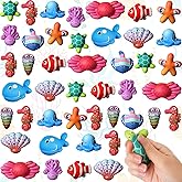 Halloscume 48 Pcs Ocean Squeeze Jumbo Toys for Kids Slow Rising Large Sea Animal Toys Under The Sea Party Favor Bulk for Kids Goodie Bag Filler Classroom Prize Ocean Themed Birthday Party Favor