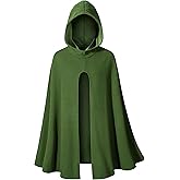 Kids Medieval Renaissance Hooded Cloak Costume Boys Girls Cape Archer Hunter Ranger Wizard Robe Cosplay