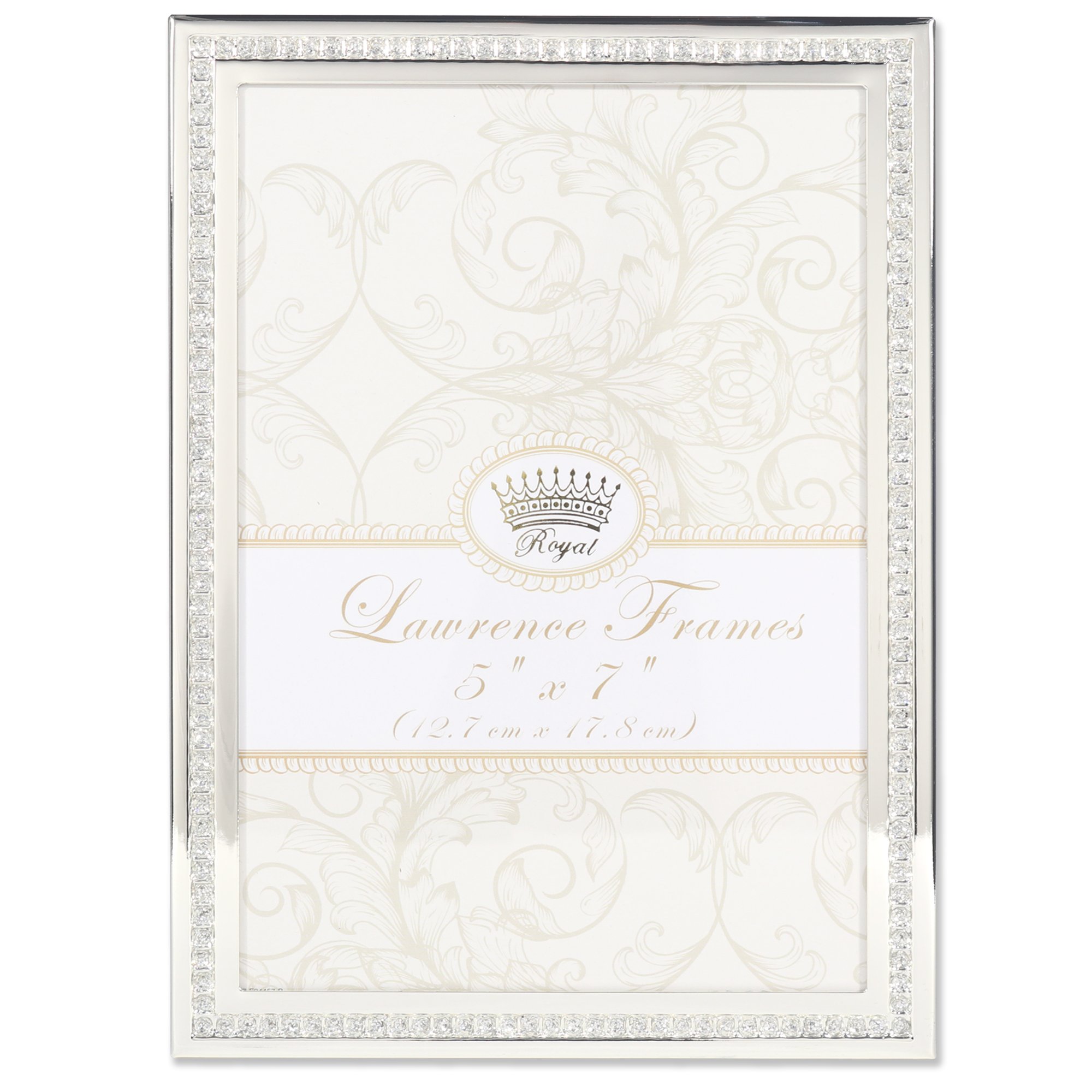 Lawrence Frames Lawrence Royal Designs 5x7 Dazzle Silver and Glitter Picture Frame — image 1