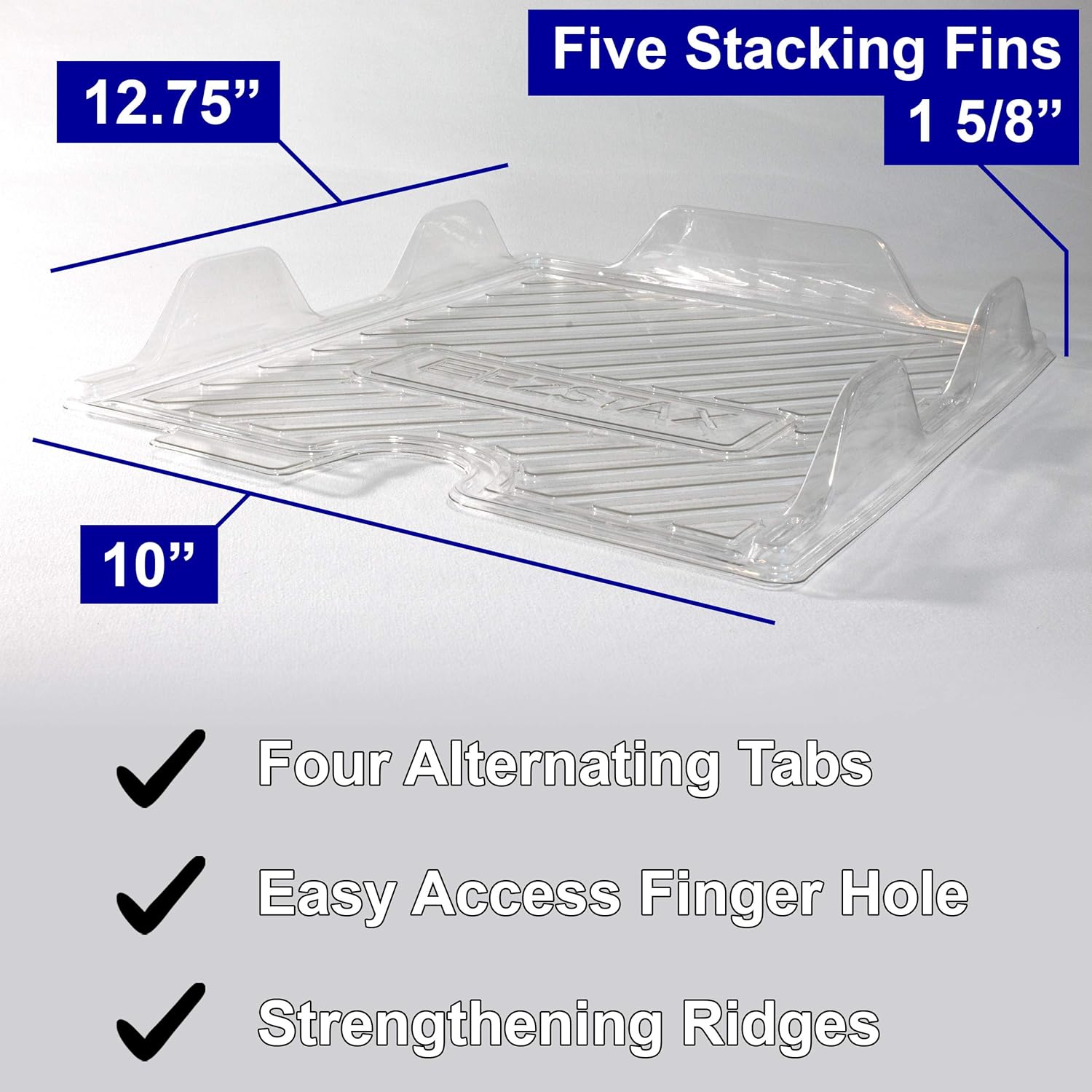 EZSTAX File Organizers - Letter Size, Stackable Trays For Desk - For Office Files, Mail, Documents - 12 Pack: Home Improvement