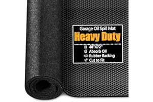 IDekooror Garage Floor Mat, 48" x 72" Oil Spill Mat for Under Car, Heavy Duty Garage Mat with Rubber Backing, Absorbent Pads for All Types of Spills, Durable, Reusable
