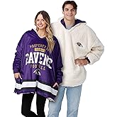 FOCO Nfl Team Logo Reversible Oversized Sherpa Hoodie Sweatshirt Hoodeez