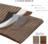 BVAGSS Reversible Dog Bed Mat 60x45cm Memory Foam Crate Pad Brown view 3