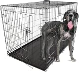 Dog Crates Plus Extra Extra Large Foldable Dog Crate 46 Inch Two Doors
