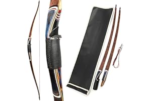 60 Inch Takedown Longbow 20-55Lbs Traditional Longbow Wood Triangle Hunting Bow Right Hand for Archery Hunting Target Shootin