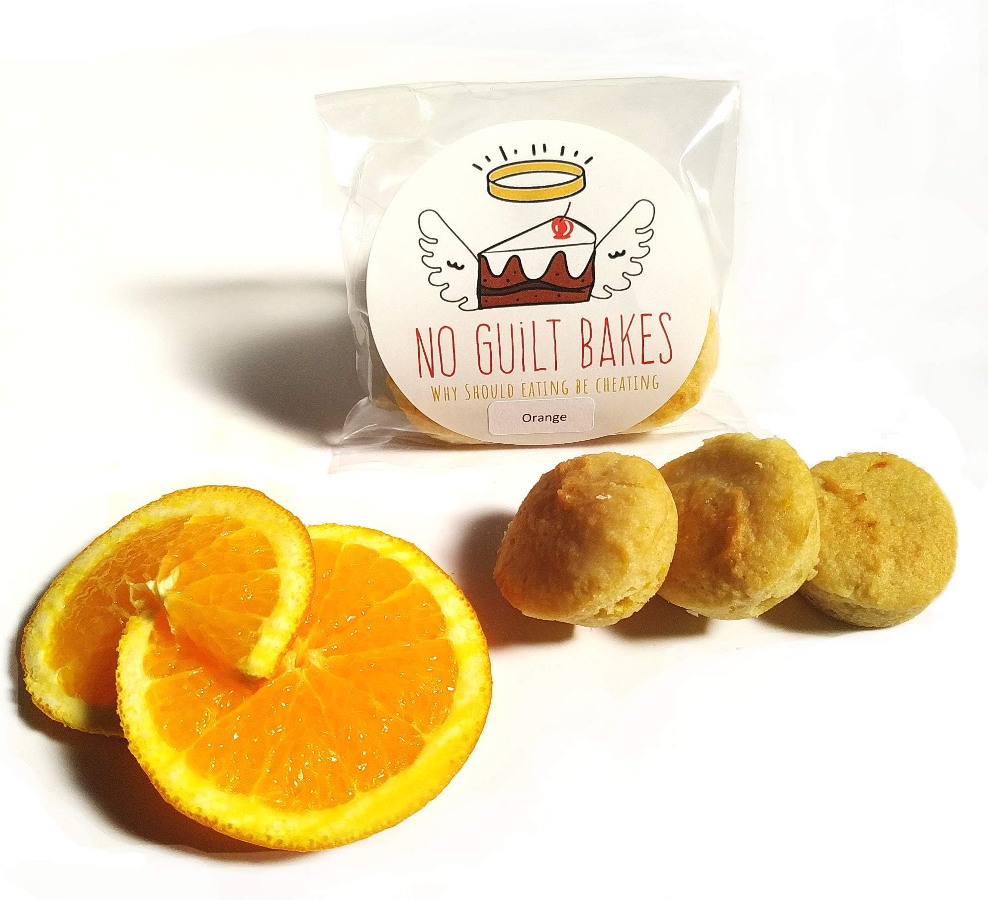 No Guilt Bakes Keto Cake Bites (Orange, 5 Packets) - Gluten Free & No Sugar Added, Healthy Diabetic, Dessert, Keto Diet Snack