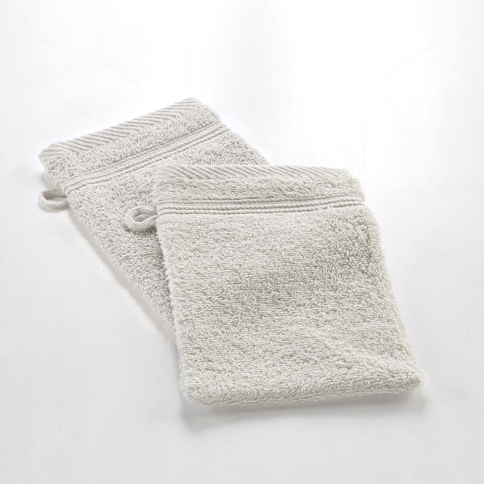 Douceur d'Intérieur, Tendresse 2 Wash Mitts (15 x 21 cm) Plain Sponge Linen — image 1