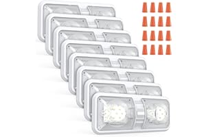 Aaleds RV Lights Interior, 12 Volt Led Lights 1000LM, Camper Lights 8W, RV Led Lights Interior Fixtures 12V, RV Ceiling Dome Light with Switch for RV/Camper/Trailer/Boat/Car (Natural White, 8Pack).