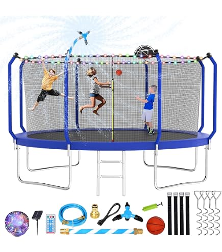 Amazon.com: Lyromix Upgraded 8 10 12 14FT Trampoline Outdoor with