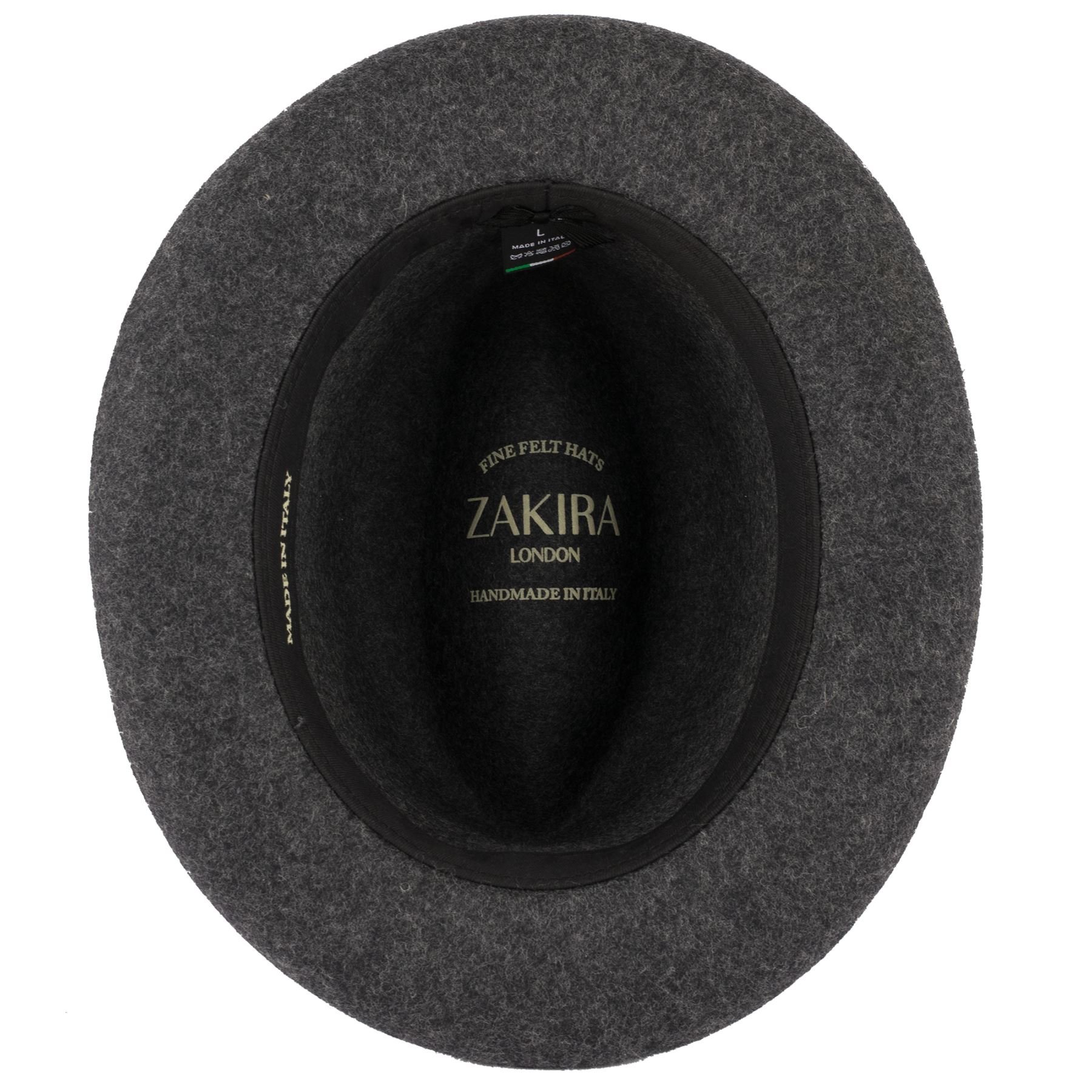 Zakira Mens Homburg Hat In Fine Wool Felt Handmade In Desertcart