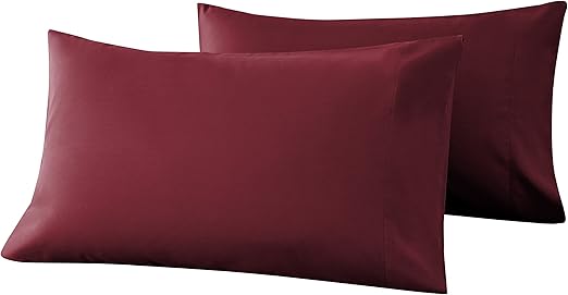 Amazon Com Goza Bedding Microfiber Pillow Cases 2 Pack Burgundy