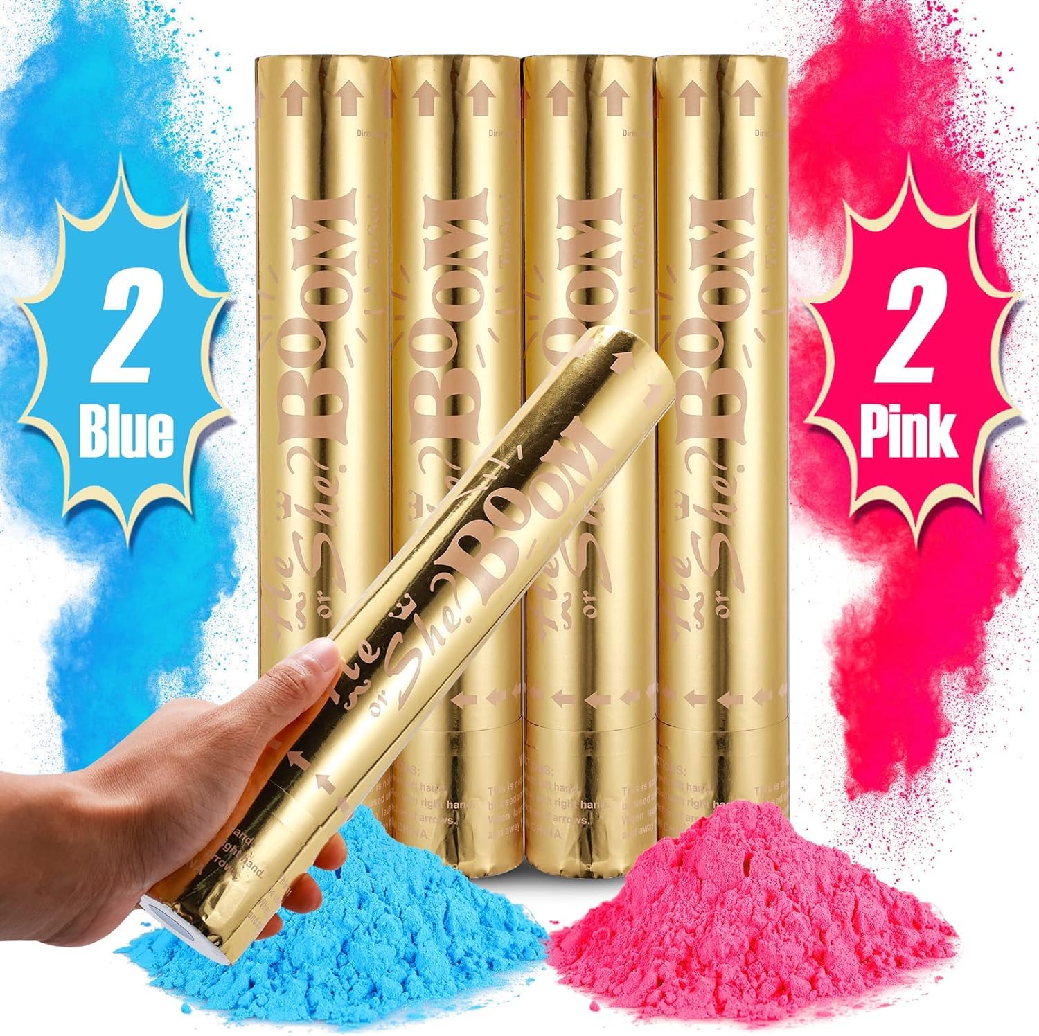Powder Bomb Mua Gender reveal powder cannon,smoke bombs for gender reveal party 100 ...