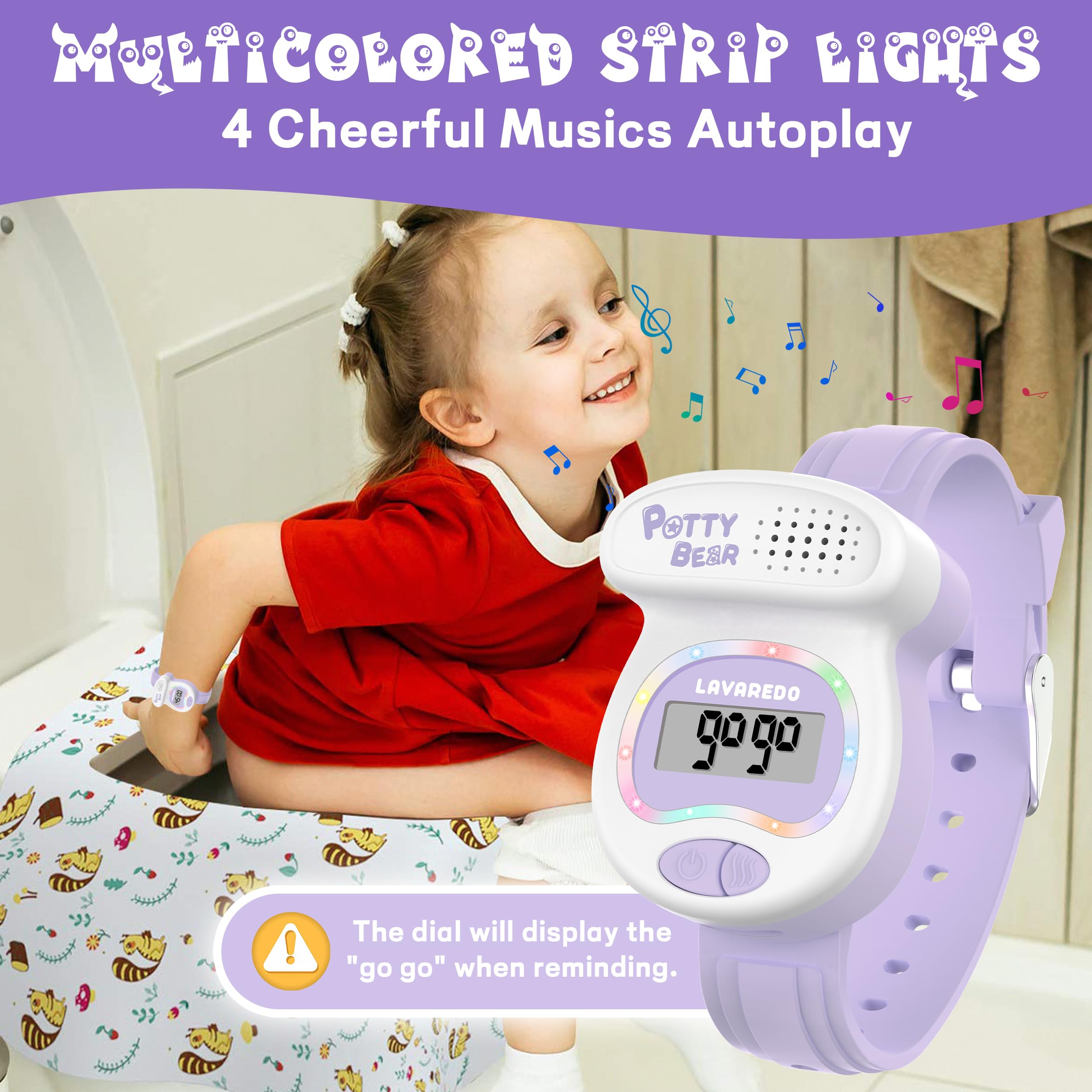 NN BEN NEVIS Potty Training Watch, Potty Timer Toilet Shape and LED Colorful Lights, Toddler Toilet Training Aid, Remind Toddler to Go to The Toilet, Best Gift for Toddlers