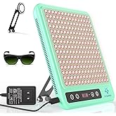 Astarexin Red Light Therapy Panel, 225 Dual-Chip LEDs with 660nm Red & 850nm Near Infrared Light for Face, Skin, Sleep, Body Health, Portable Therapy Panel with Stand & Timer, Green
