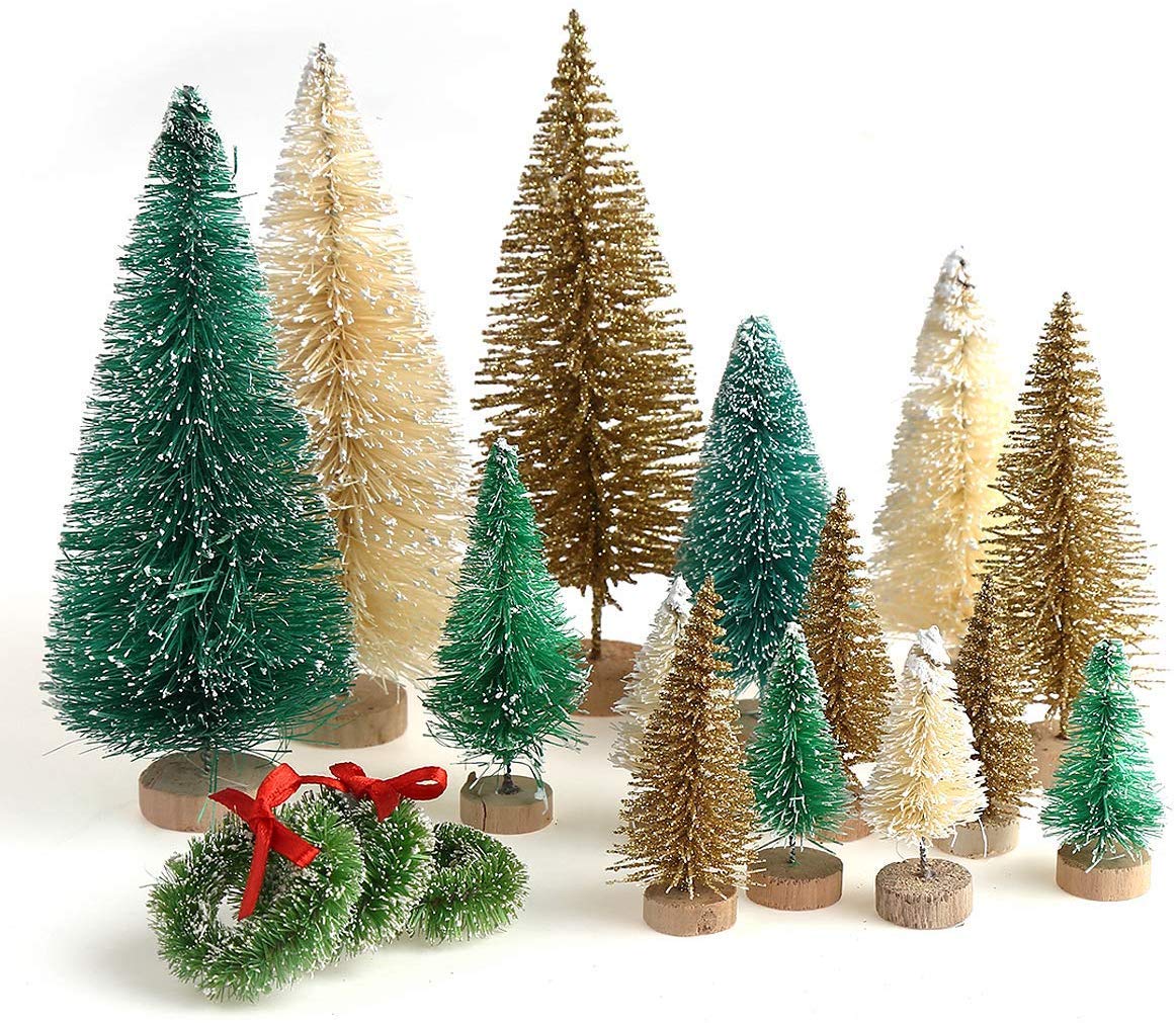 LOKIPA Christmas Tree, Christmas Wreath, Tabletop Figurine, Set of 30, Christmas Ornaments, Ornaments, Mini Decoration, Cute, Stylish, Christmas Gift, Entryway, Party Supplies (30 Pieces)