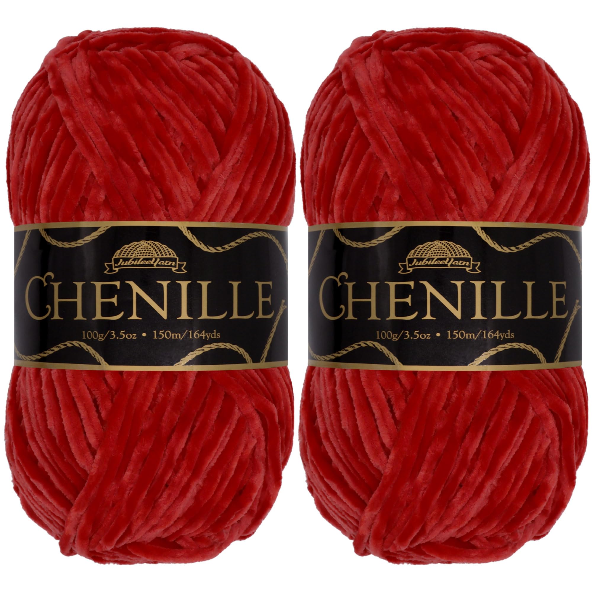 JubileeYarn Chenille Yarn - Worsted Weight - 100g/skein (2 Skeins, 130 Dragonstone)