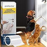 PROTECTO Door Protector from Dog Scratching w/Utility Knife - 1-Pack 60x8 | Door Scratch Protector for Dogs &amp; Cats - Clear Dog Scratch Door Protector for Doors &amp; Frames - No-Residue Door Guard