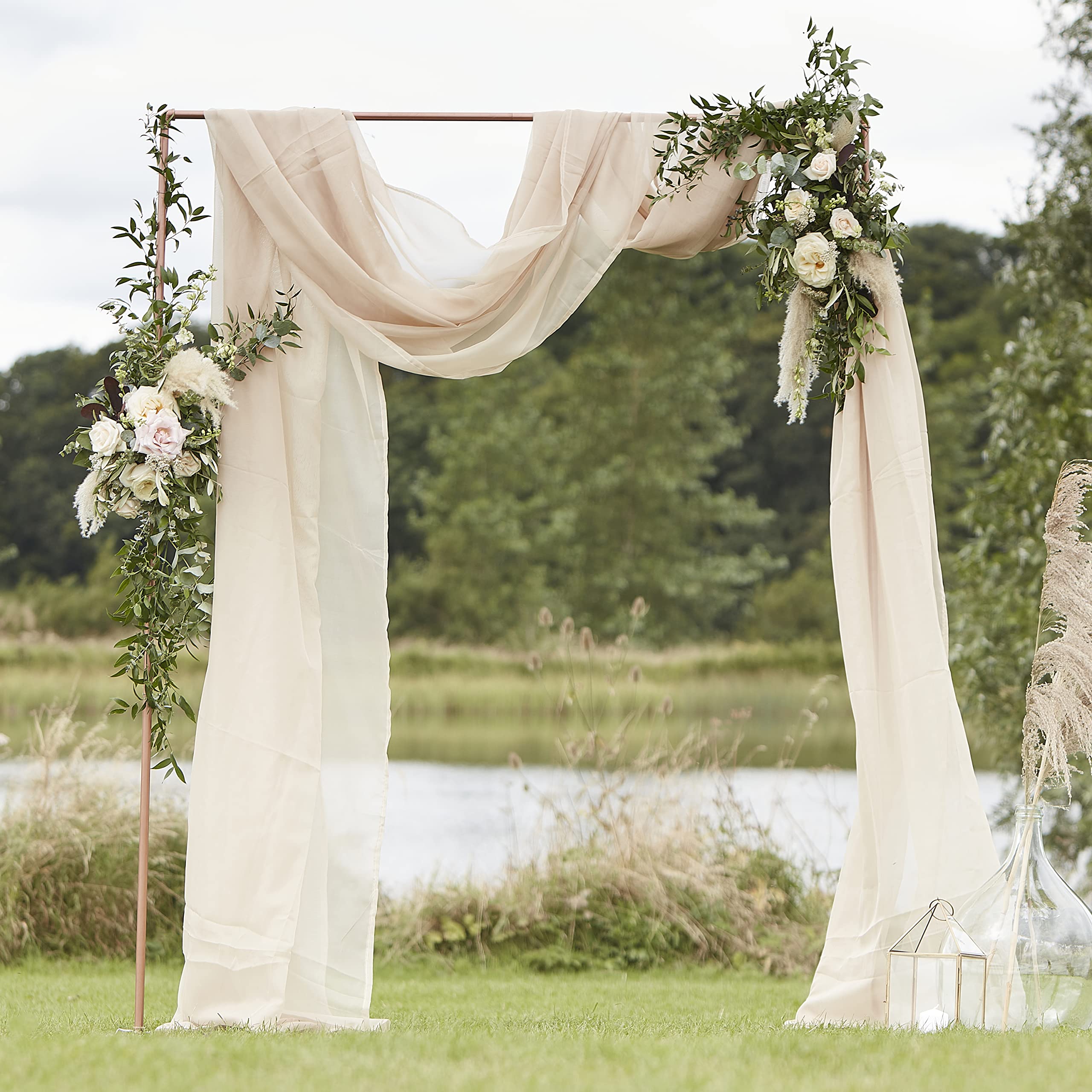 Ginger Ray Taupe Draping Wedding Fabric Ideal for Wedding Backdrops and Frame Decorations