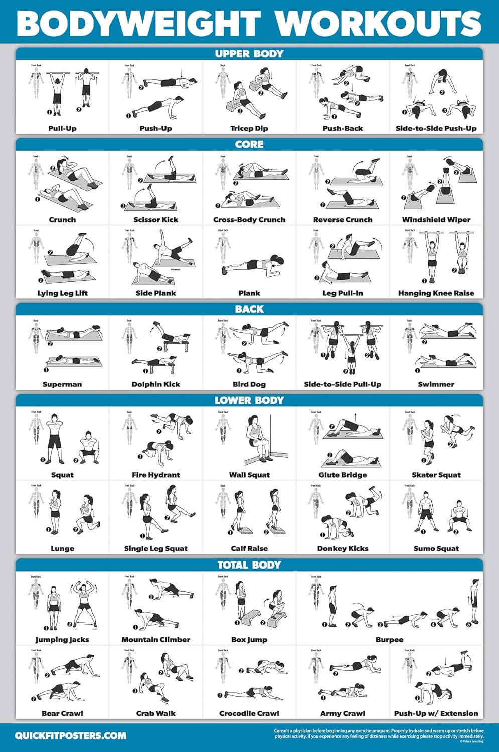 Full Body Bodyweight Workout Program Pdf For Fat Body Fitness And 