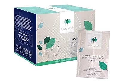 neurofelixir® Trinkpulver mit EGCG, Kurkuma, Weihrauch und mehr | Vitamine B5 und B12 für Gedächtnis und Konzentration* | Meh